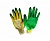 Перчатки х/б "Двойной латексный облив" зелен.цвета
